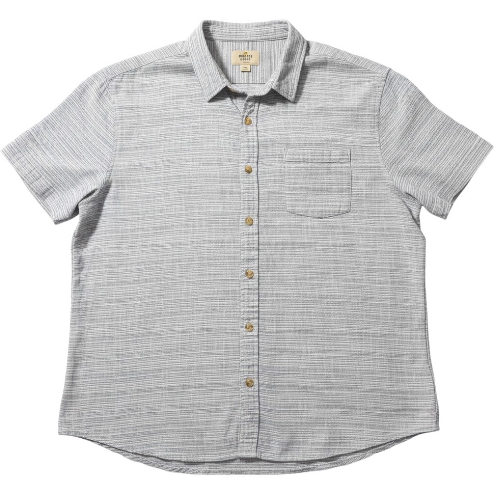 Marine Layer‎ Mens XL Blue White Striped Short Sleeve Button Down Shirt Pocket